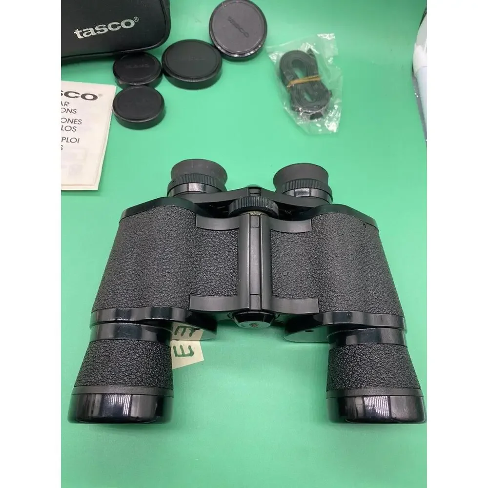Tasco Binoculars 7x35mm 15-7x35 Case,Lens Cap Zip Focus Cleaning Cloth,Manual